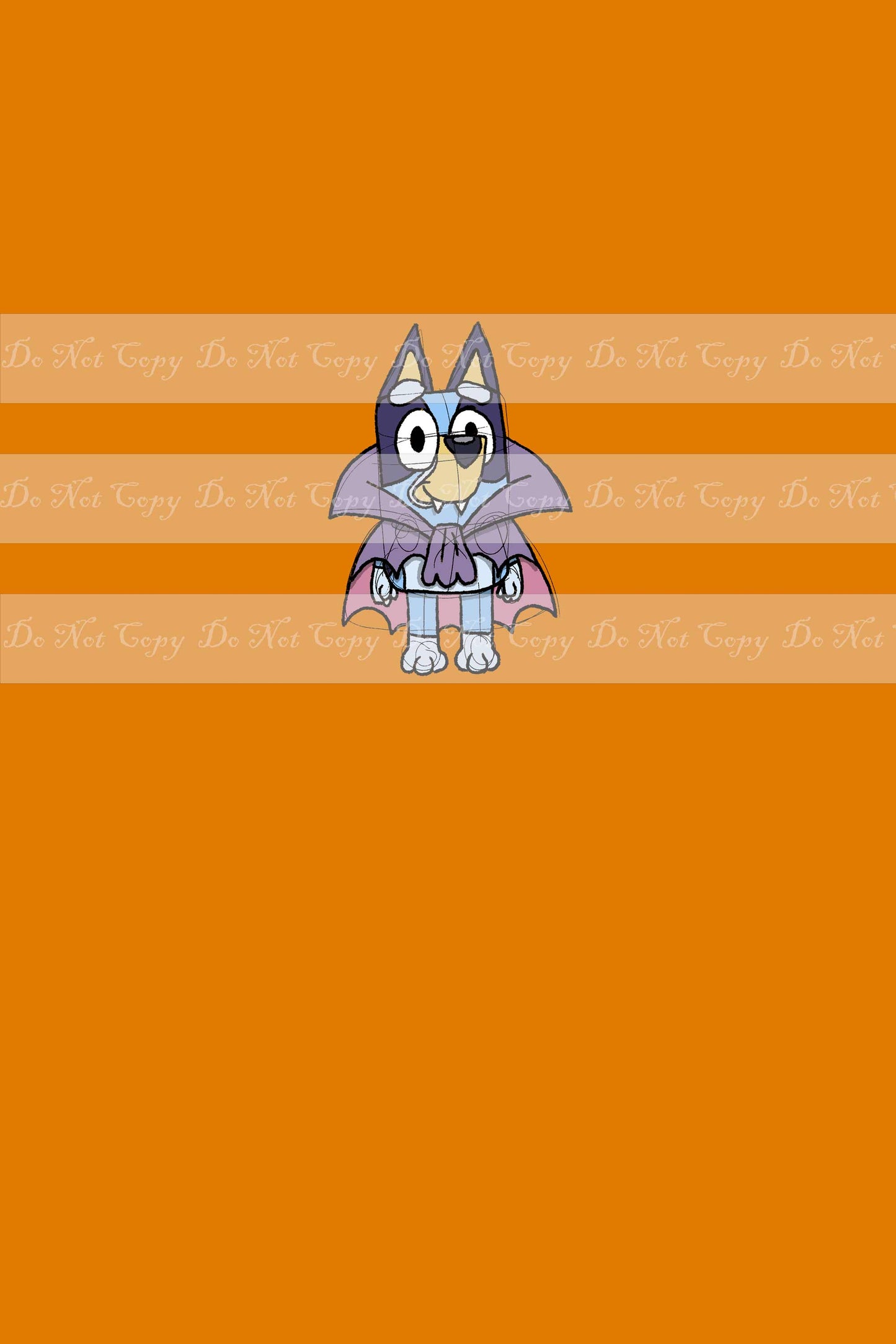 Preorder R39 - Heelerween- Vampire Panel- Orange (Child, Big kids, Adults)