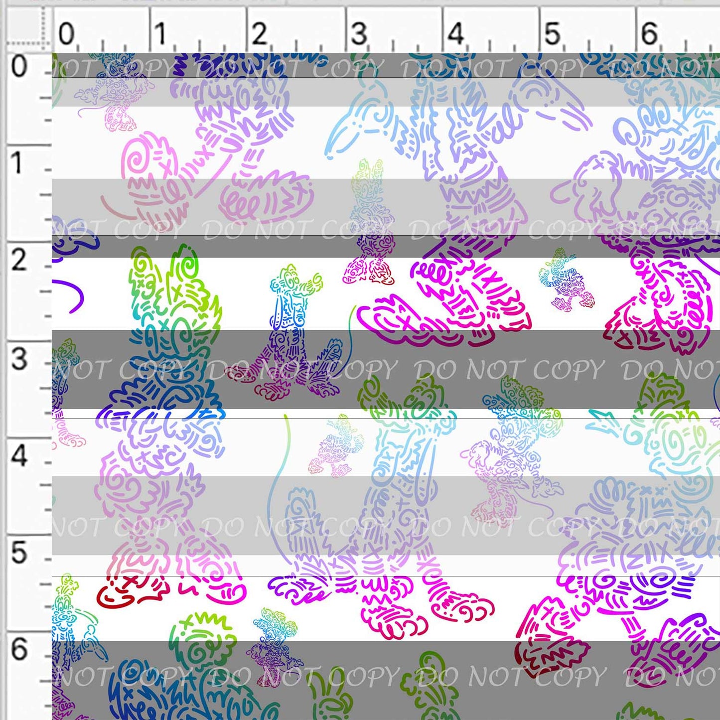 Preorder R43- Doodle Art- Main Print -Regular Scale (White)