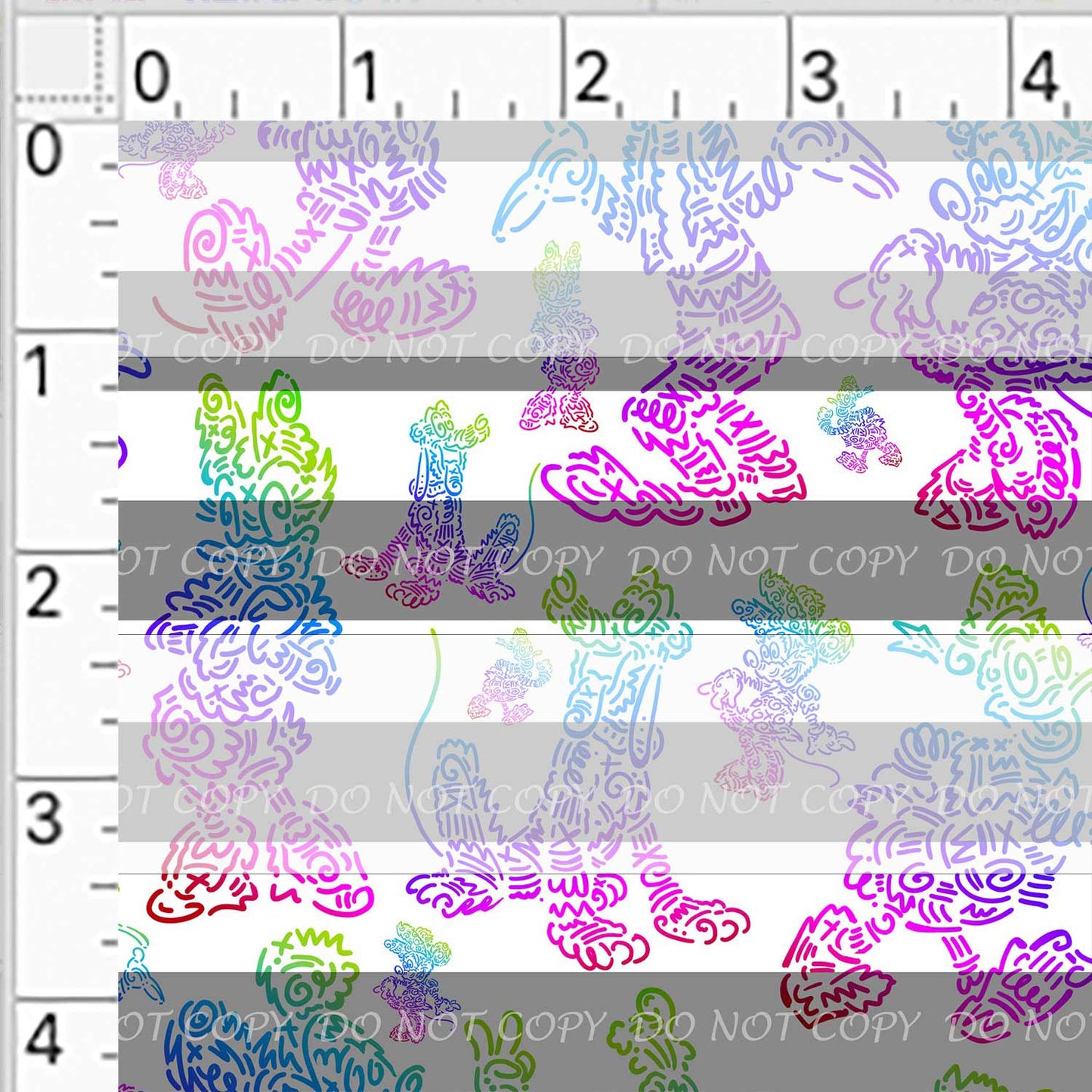 Preorder R43- Doodle Art- Main Print -Small Scale (White)