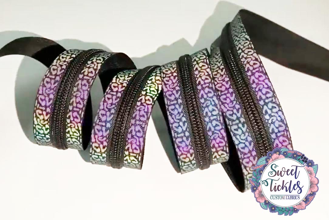 Retail Black Zebra Reflective -Nylon Zipper Tape #5