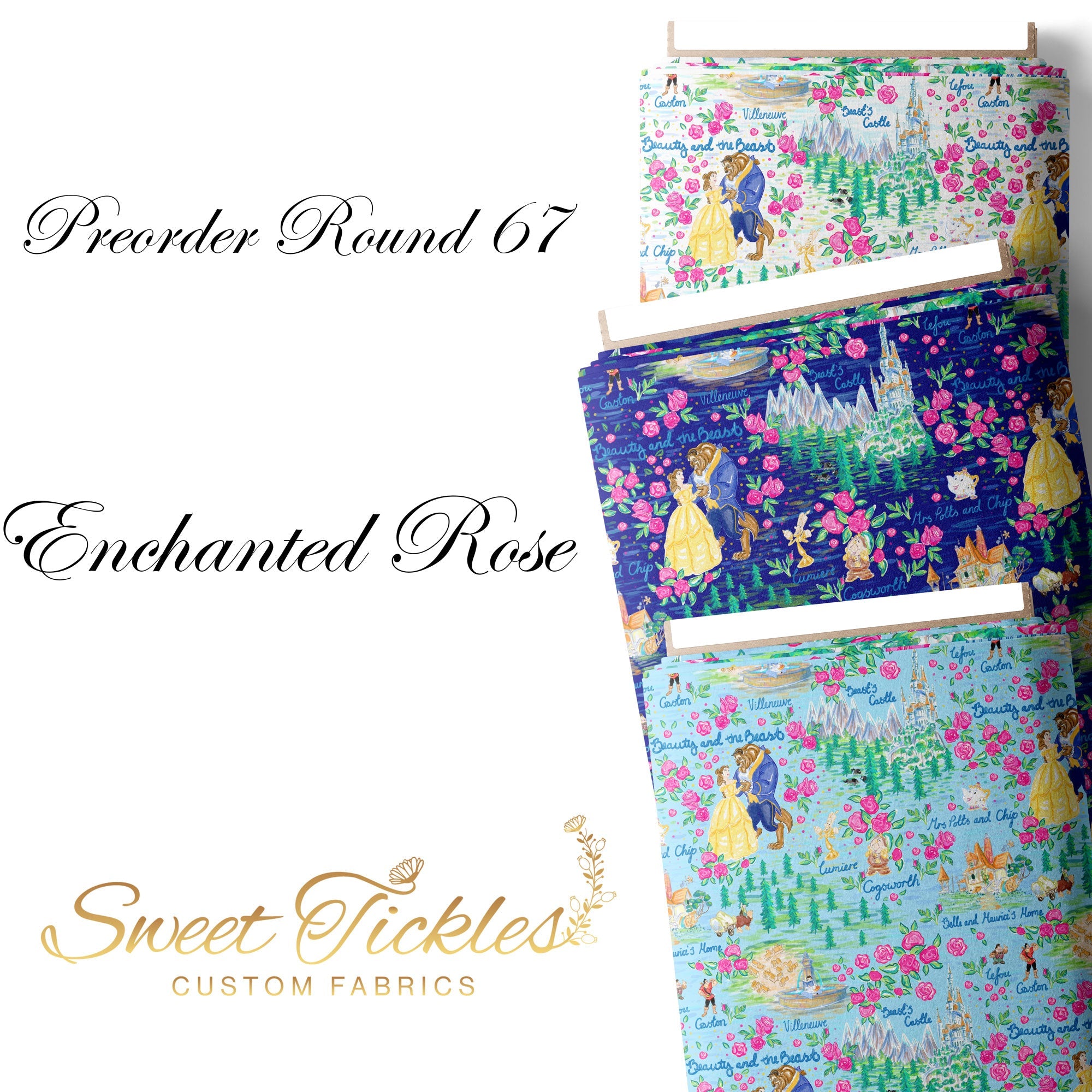 Preorder R67- Enchanted Rose Collection – Sweet Tickles Custom Fabrics