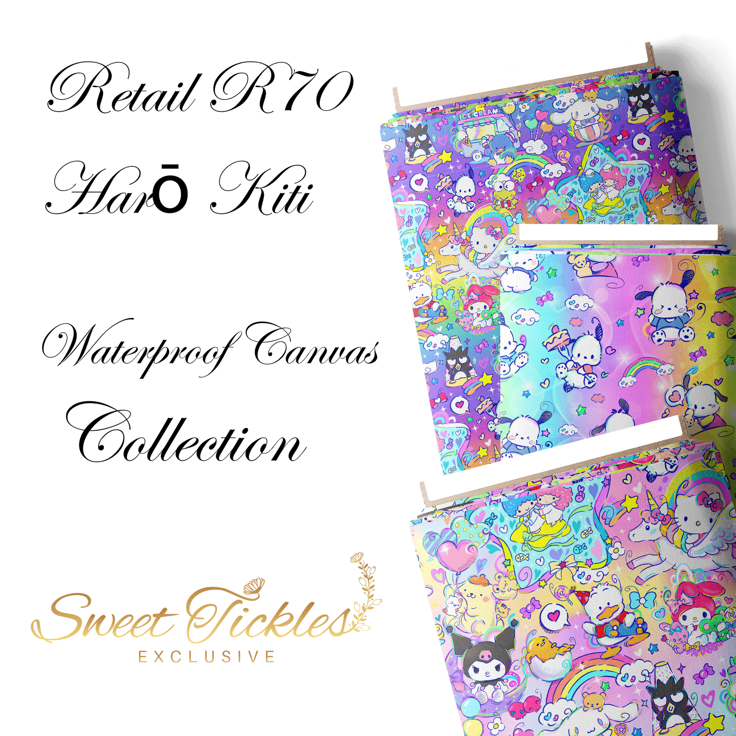 Retail R70  Harō Kiti- ハロー・キティ Collection - Waterproof Canvas