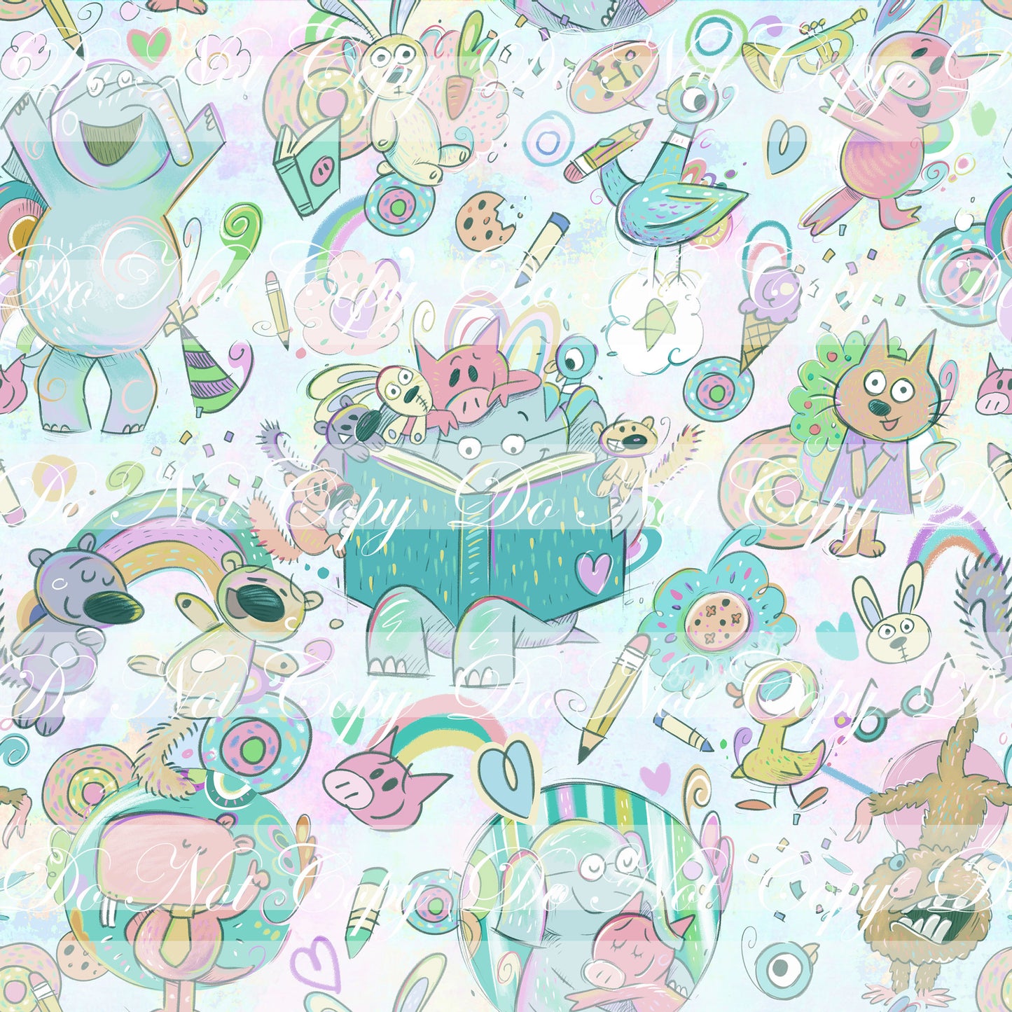 Retail R59- The Piggy, The Elephant and The Birdie- Main Pale Version- Pastel Pink - Sweet Luxe