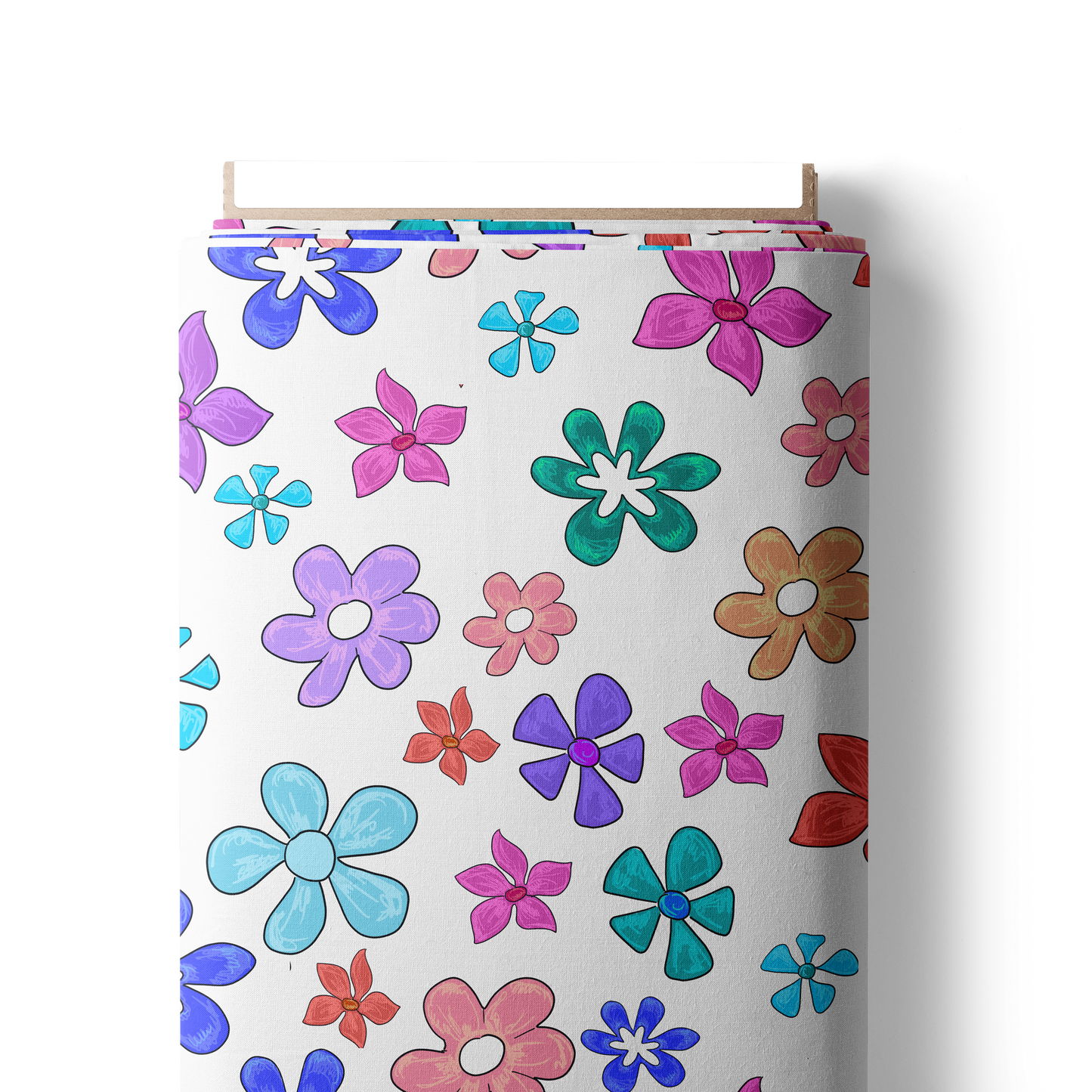 Retail R16 Aloha Flowers- White-Cotton Woven