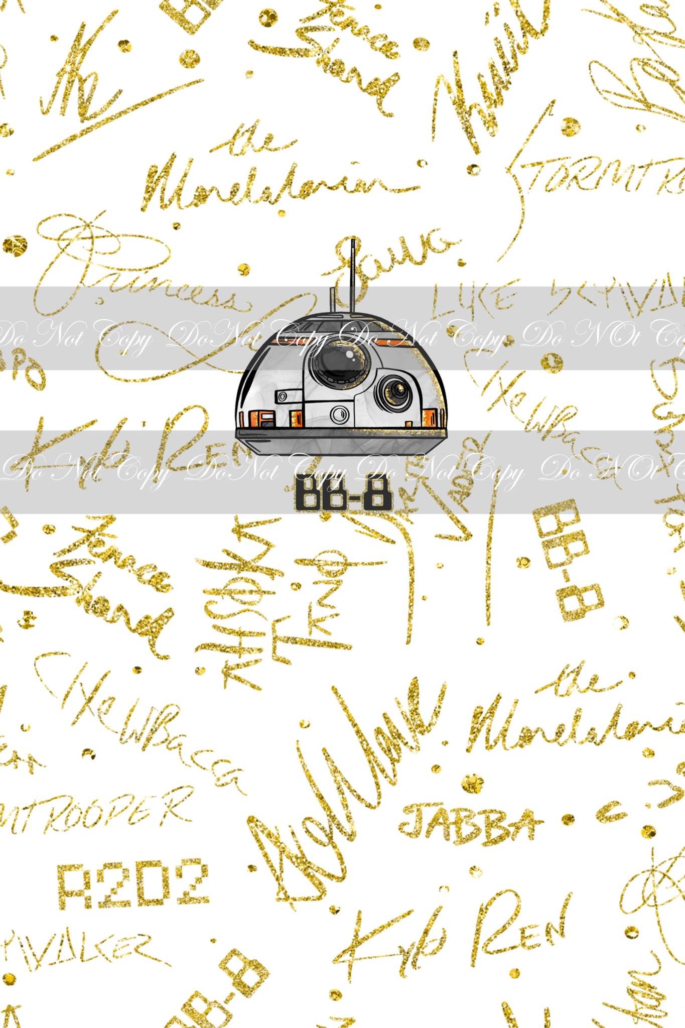 Preorder R52 -May The 4TH(Child, Big kids, Adults)BB8 (White)