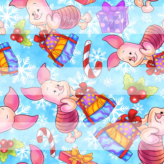 Preorder R63- 100 Acres Xmas Main - Tossed - Pink Piggy-Blue