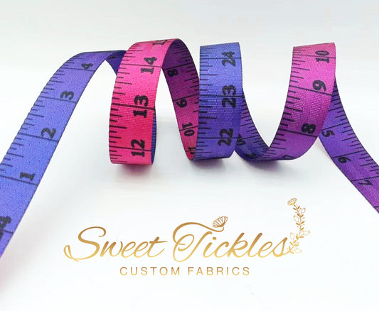Retail Purple and Pink Measurement Tape - Seatbelt Webbing