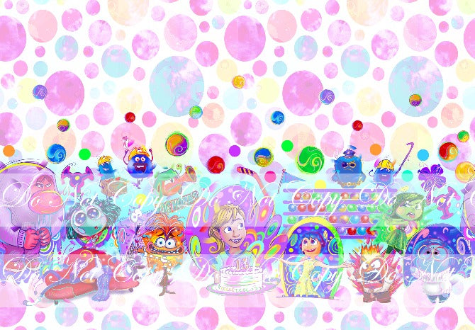 Preorder R61 Emotions-Double Border Print- Blue