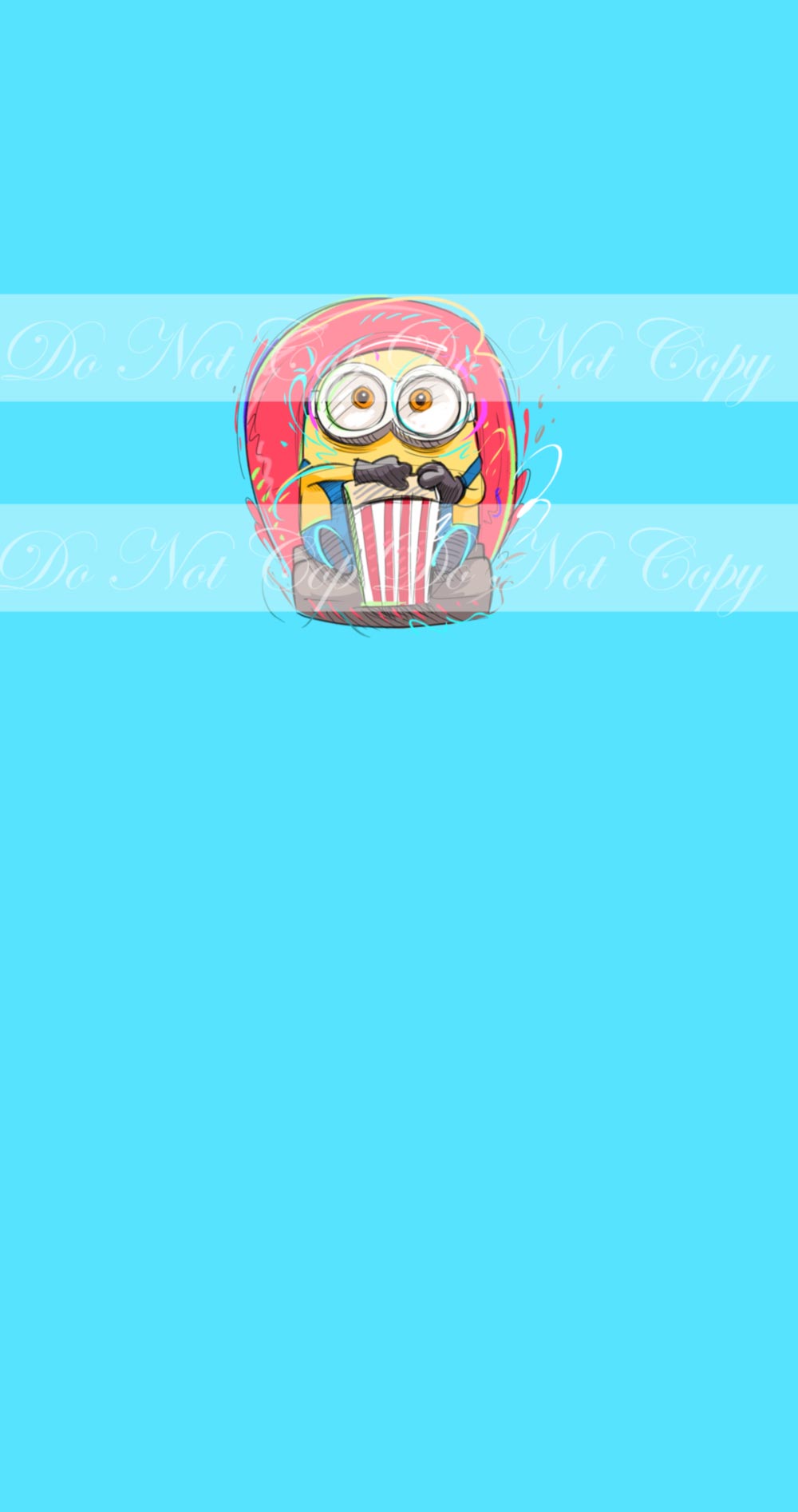 Preorder R64-  Yellow Creatures Panels- Blue -Popcorn( Child, Big kids, Adults)