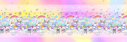 Preorder R70  Harō Kiti-- Smooth and Textured Vinyl- Bag Making Border Roll - Pastel