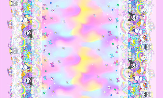 Retail R70  Harō Kiti-Double Border Print- (Pastel) - Sweet Luxe