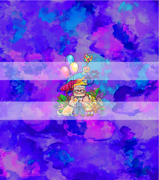 Preorder R71- Adventures Await- Panel - Child, Big kids, Adults) Trio UP- Purple Bluish