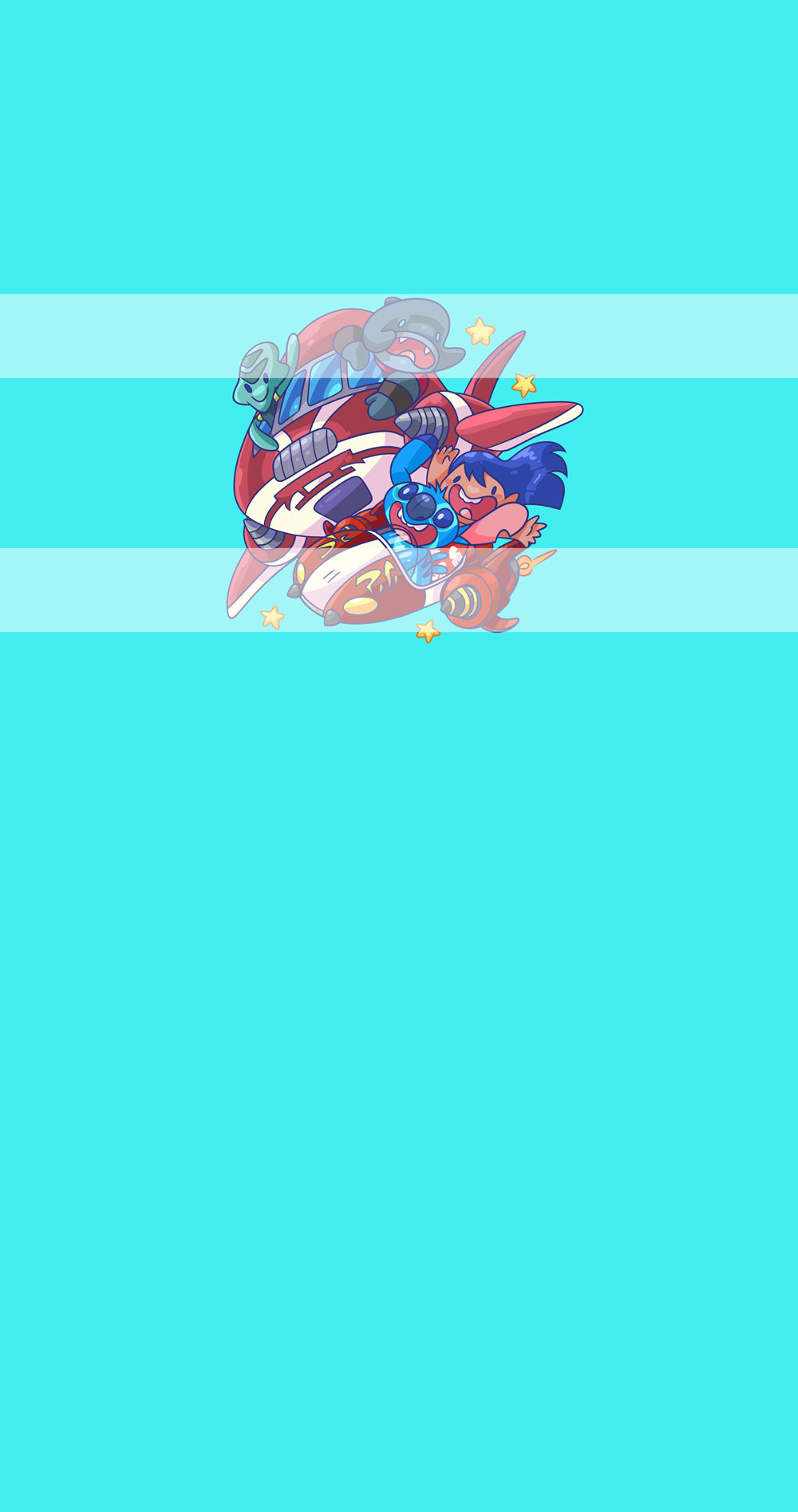 Preorder R71- Ohana Means Family- Big Island Panel - Child, Big kids, Adults) Spaceship - Blue