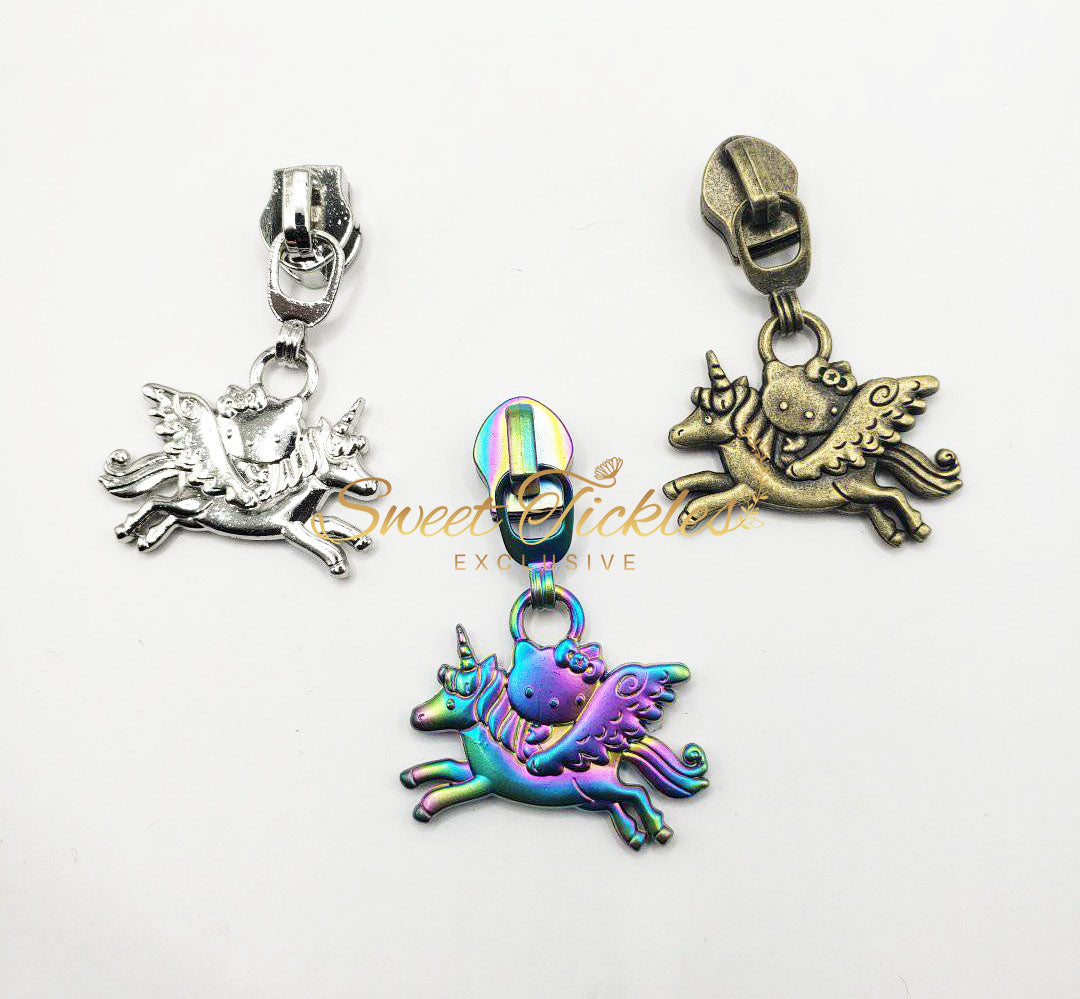 Exclusive Kitty Unicorn- -#5 Zipper Pull