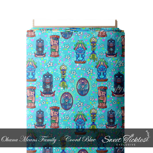 Preorder R71-Ohana Means Family- Tiki Coordinate Blue