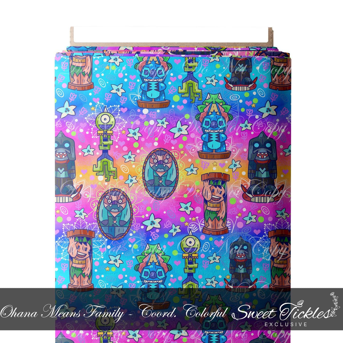 Preorder R71-Ohana Means Family- Tiki Coordinate Pink/Blue