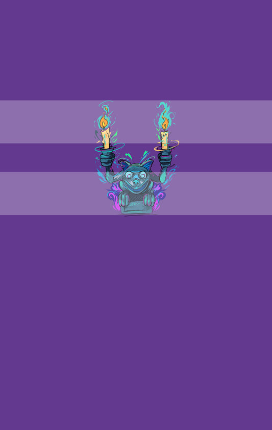 Preorder R73-Haunted Mansion- Panel - Child, Big kids, Adults)Candles - Purple