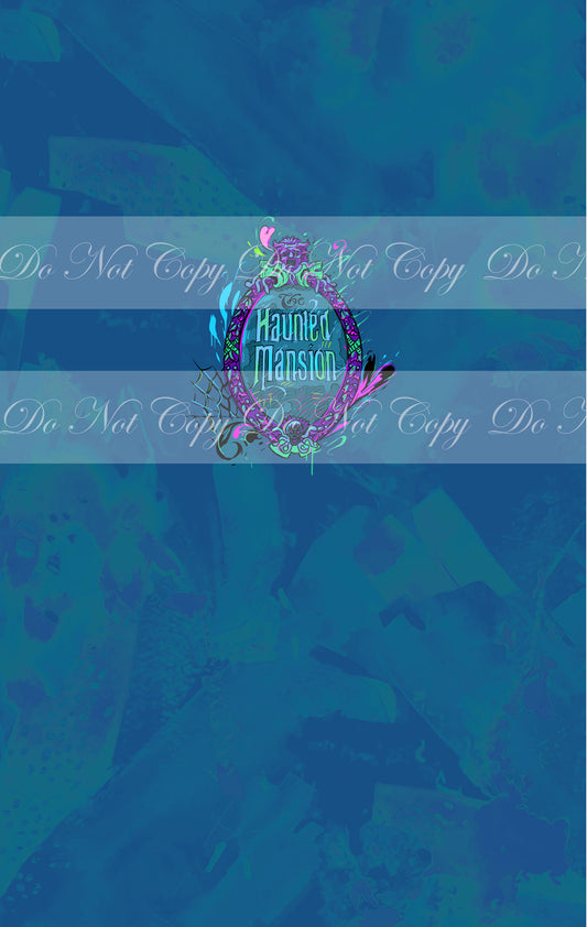 Preorder R73-Haunted Mansion- Panel - Child, Big kids, Adults) HM Symbol- Blue