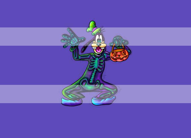 Preorder R73 Spooky Trick or Treat - Panel - Child, Big kids, Adults) Skeleton- Bluish Purple