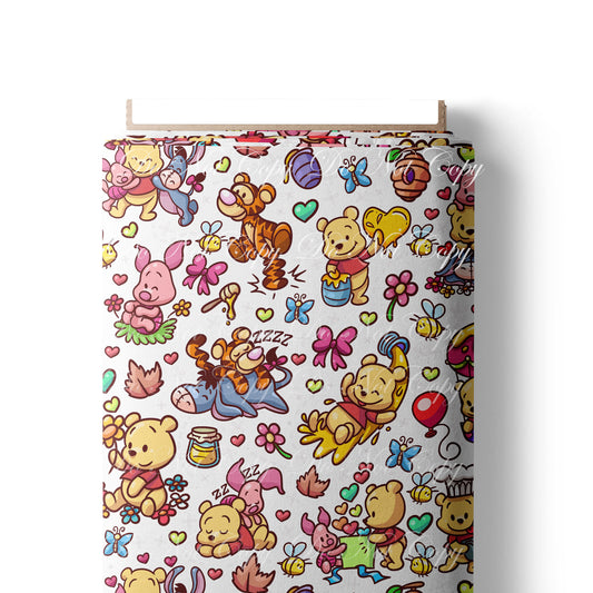 Preorder R76- Golden Honey Main Print (White)