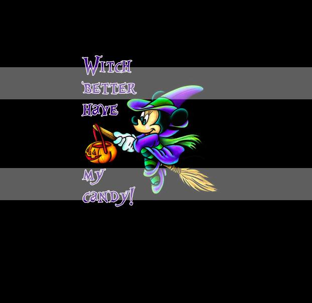 Preorder R73 Spooky Trick or Treat - Panel - Child, Big kids, Adults) Witch- Black