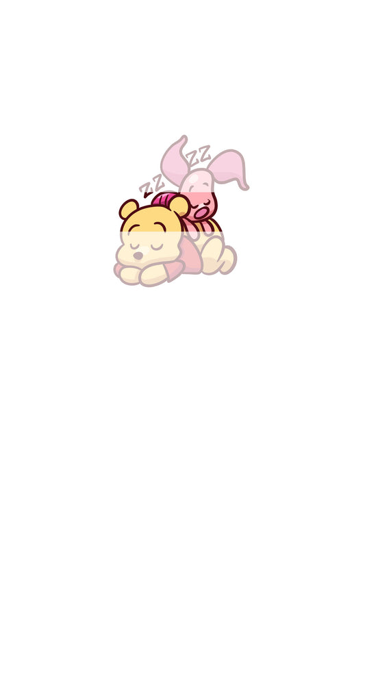 Preorder R76-Golden Honey (Child, Big kids, Adults)-Piggy and Bear Sleeping (White)