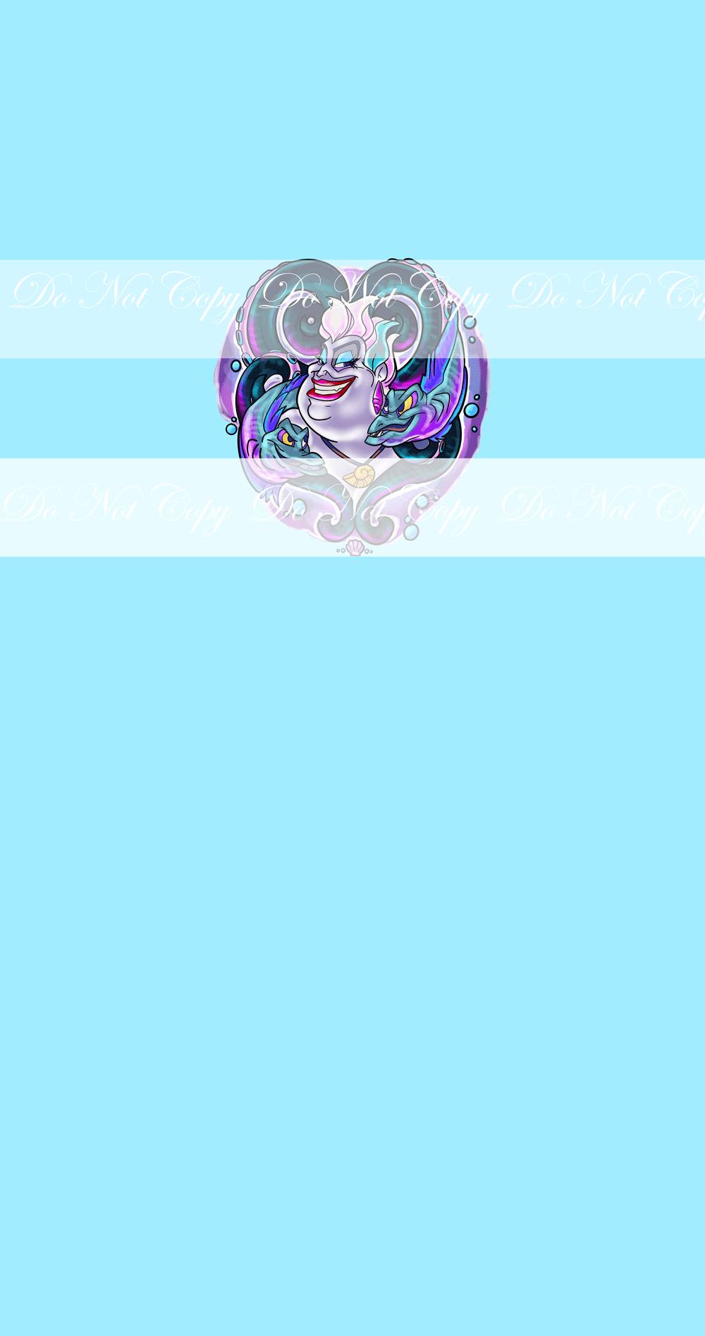 Preorder R81 -Red Haired Mermaid -  Panel  -Ursie - Blue