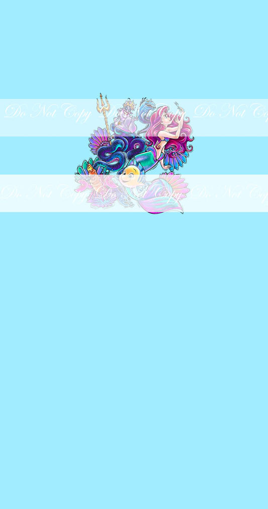Preorder R81 -Red Haired Mermaid -  Panel  -Friends - Blue