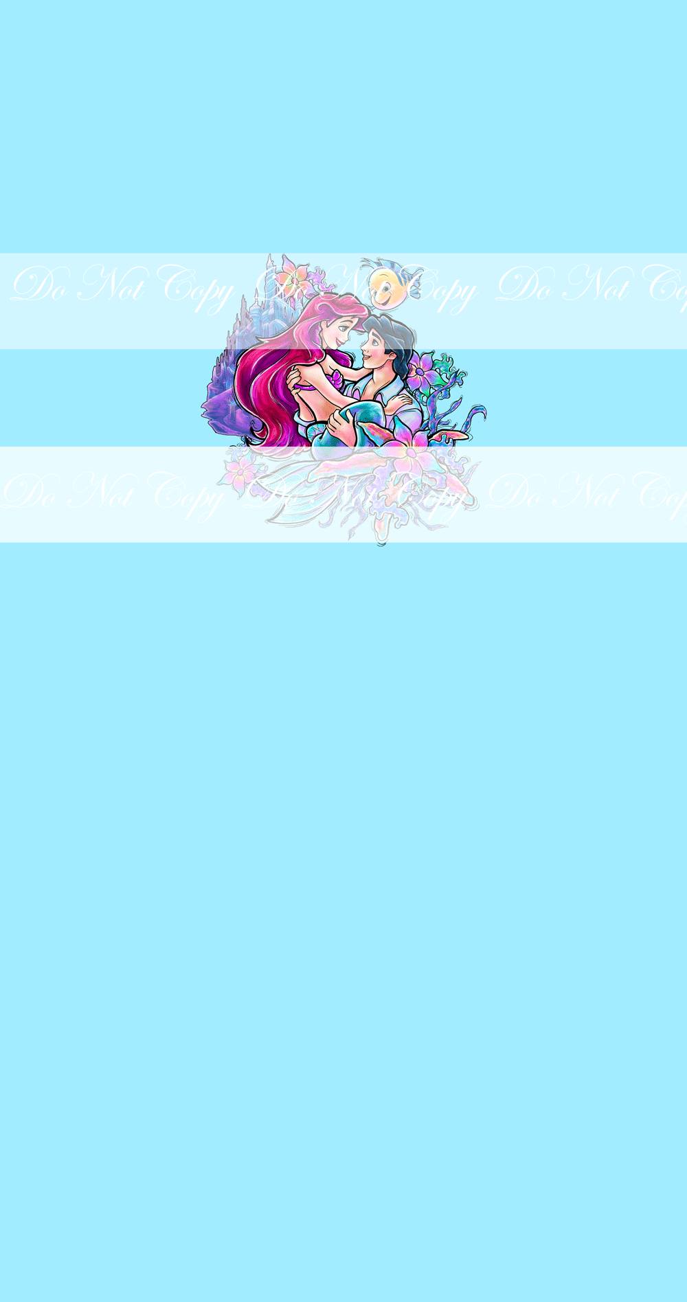 Preorder R81 -Red Haired Mermaid -  Panel  -Couple - Blue