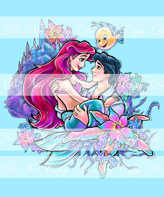 Preorder R81- Red Haired Mermaid Adult Topper- Couples
