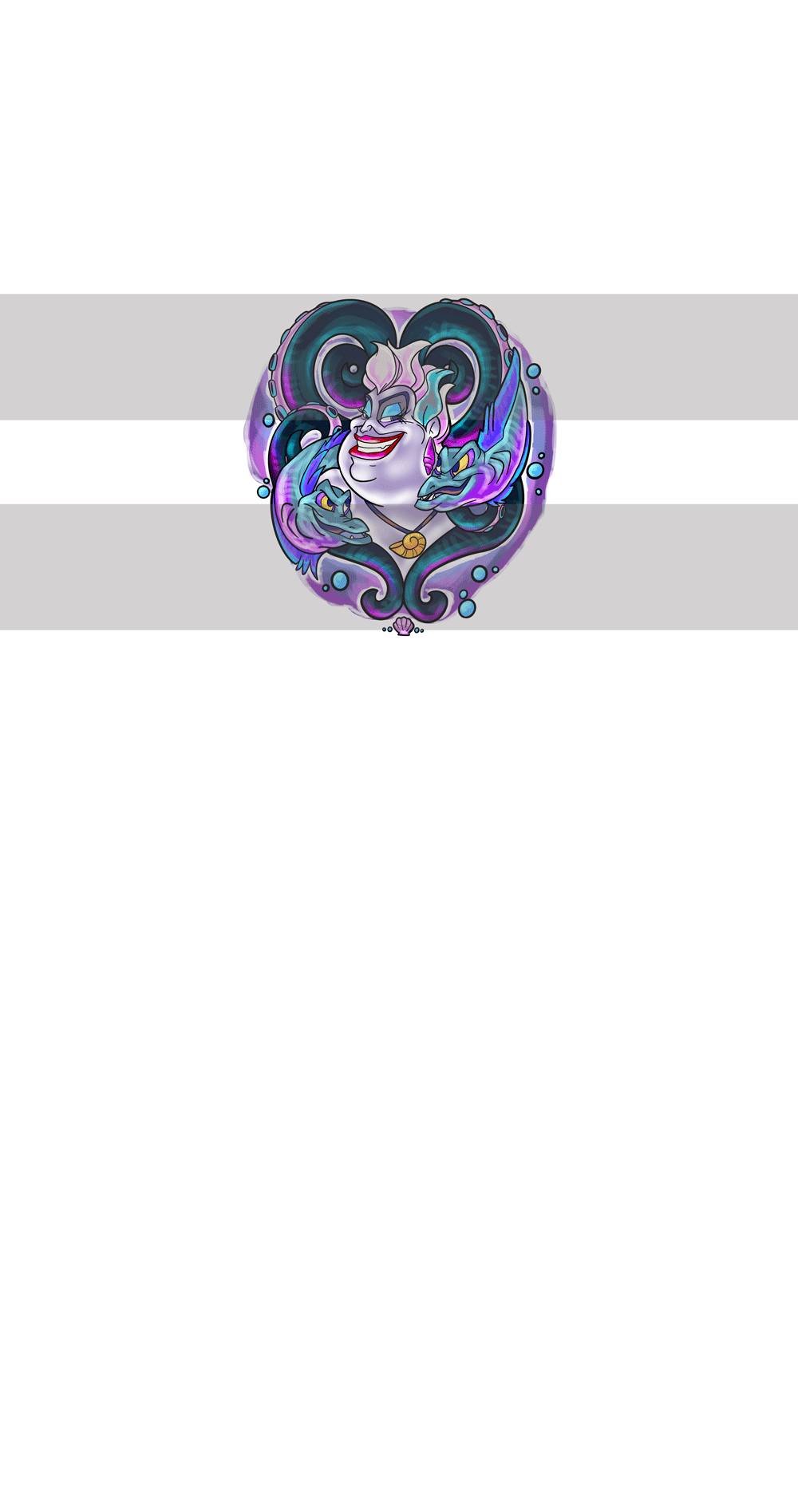 Preorder R81 -Red Haired Mermaid -  Panel  -Ursie - White
