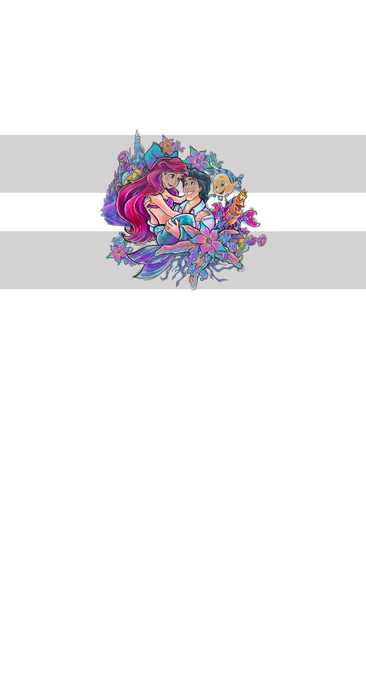 Preorder R81 -Red Haired Mermaid -  Panel  -Couple - White