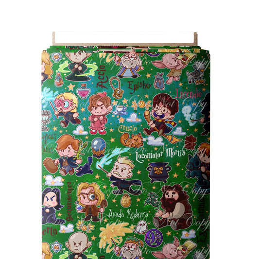 Preorder R80- Wizards  Main Print-  Green(Words)