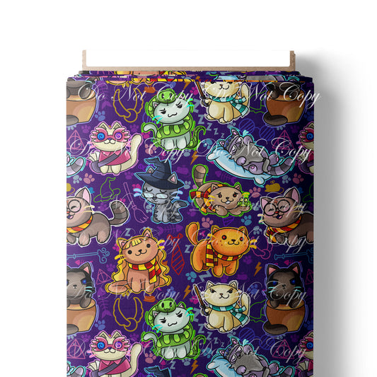 Preorder R80- Wizards - Potter Cats- Purple