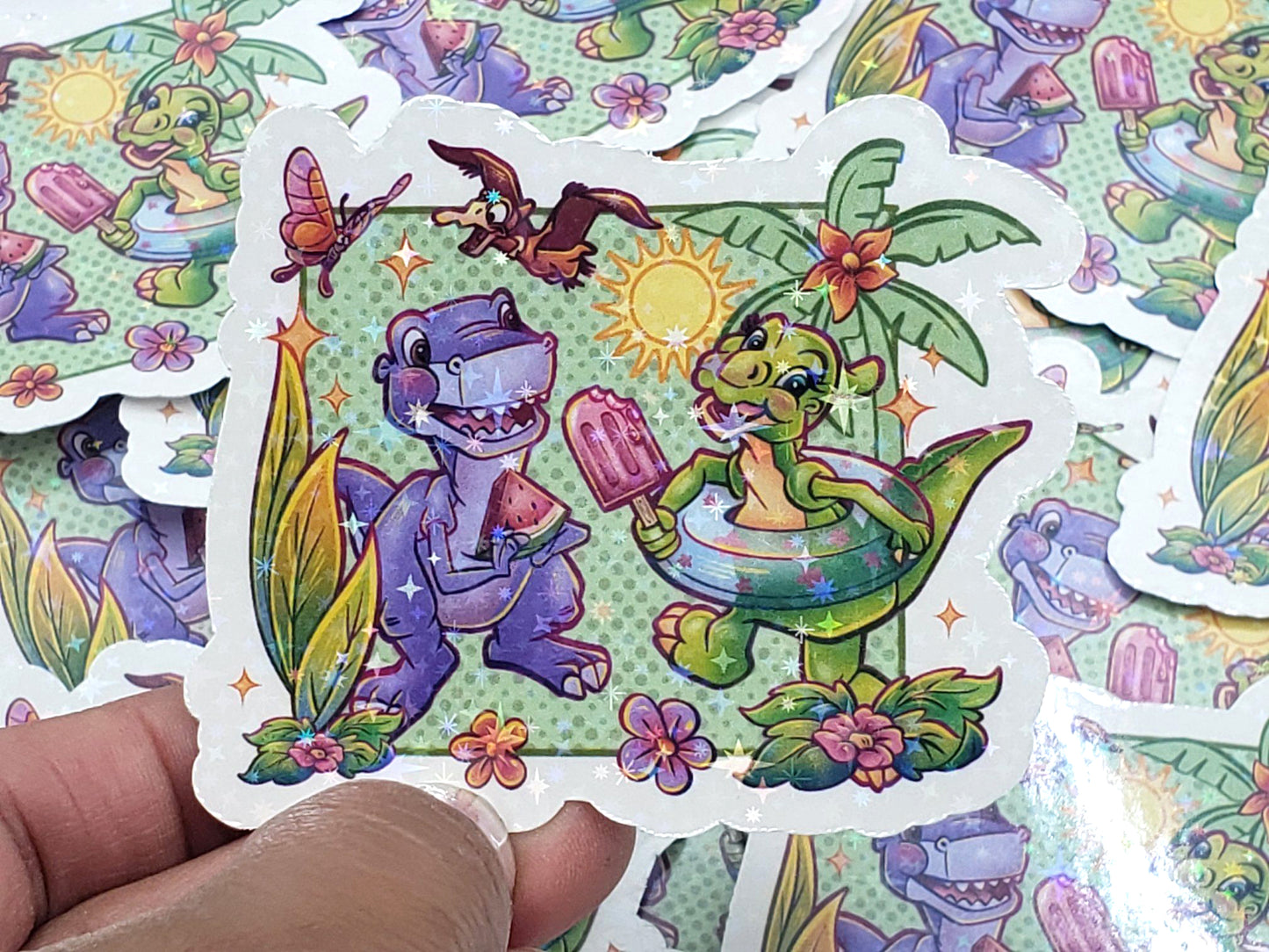 Little Foot Sticker - Sparkles (Dino)