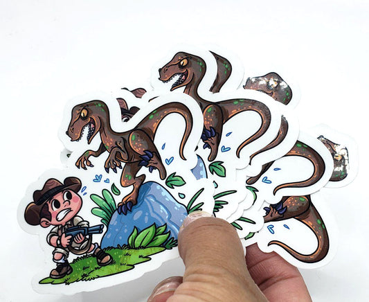 J. Park Sticker - Dinosaur on Rock