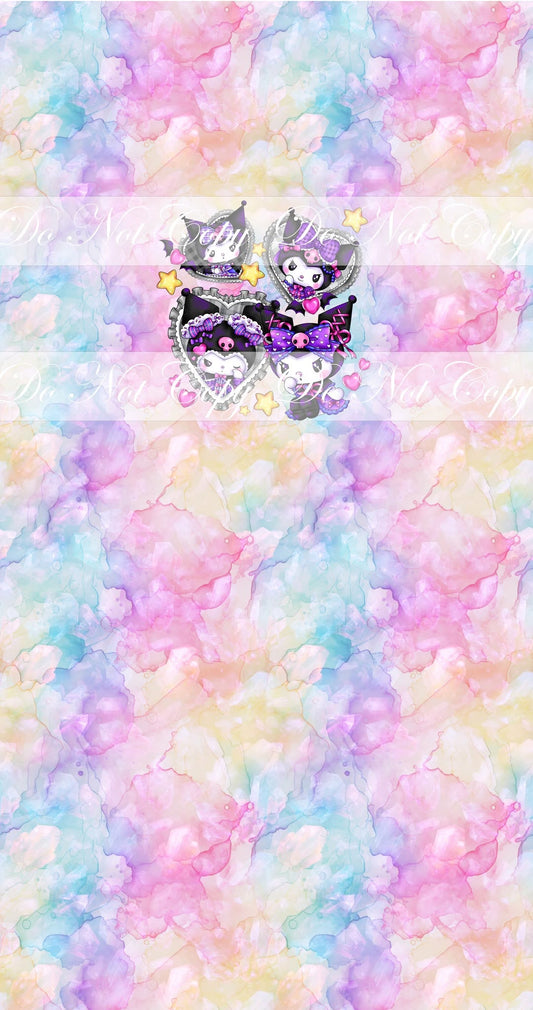 Preorder R82 -Kuroミ  Chan-  Panels -Hearts - Ink Splash Rainbow
