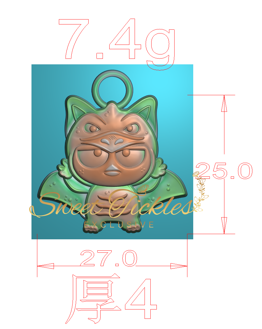 Preorder R85 -#5 Zipper Pull (Badtz - X Rodan)