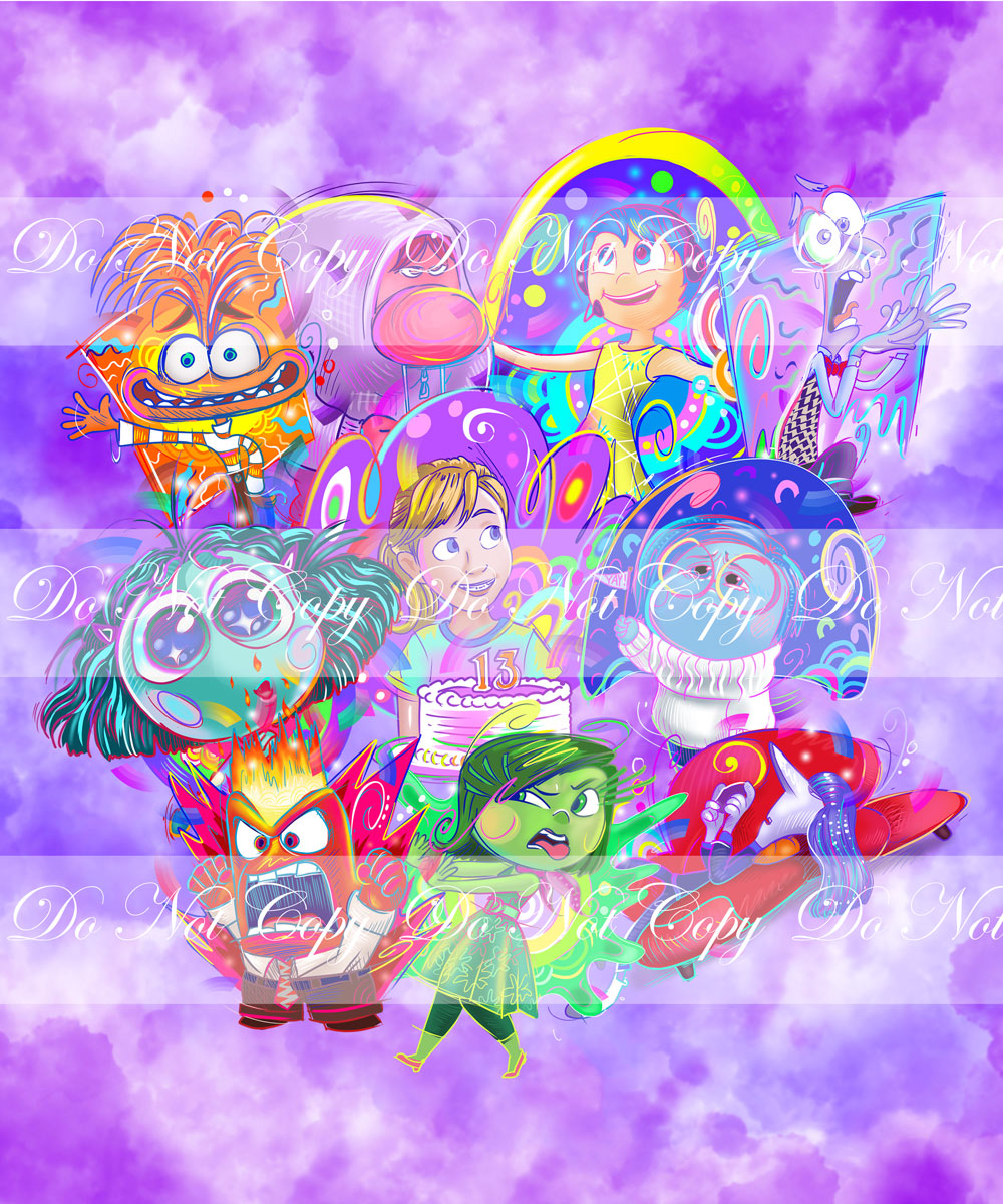 Preorder R61- Emotions  Adult Blanket Topper-Purple