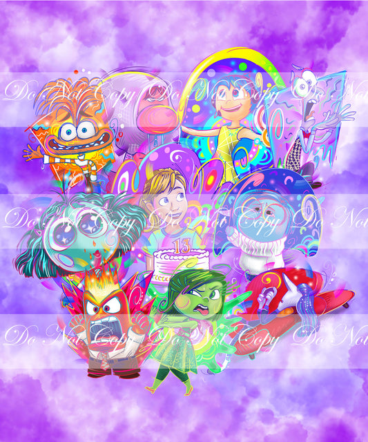 Preorder R61- Emotions  Adult Blanket Topper-Purple