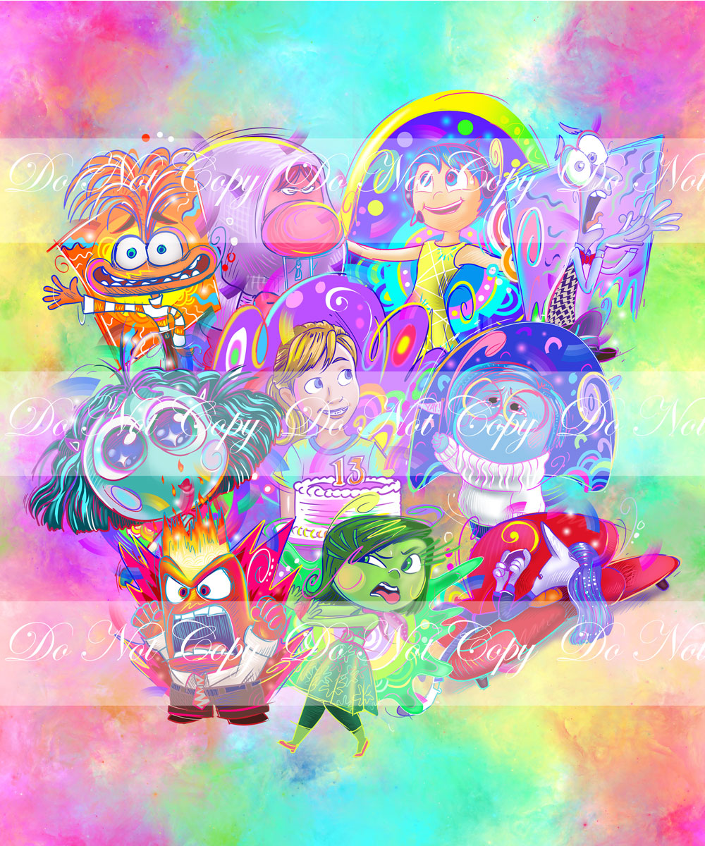 Preorder R61- Emotions  Adult Blanket Topper- Rainbow