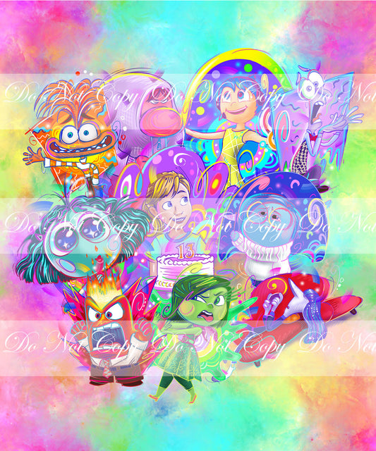 Preorder R61- Emotions  Adult Blanket Topper- Rainbow