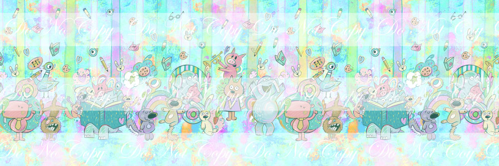 Preorder R59- Smooth and Textured Vinyl- The Piggy, The Elephant and The Birdie-Pale Blue Roll