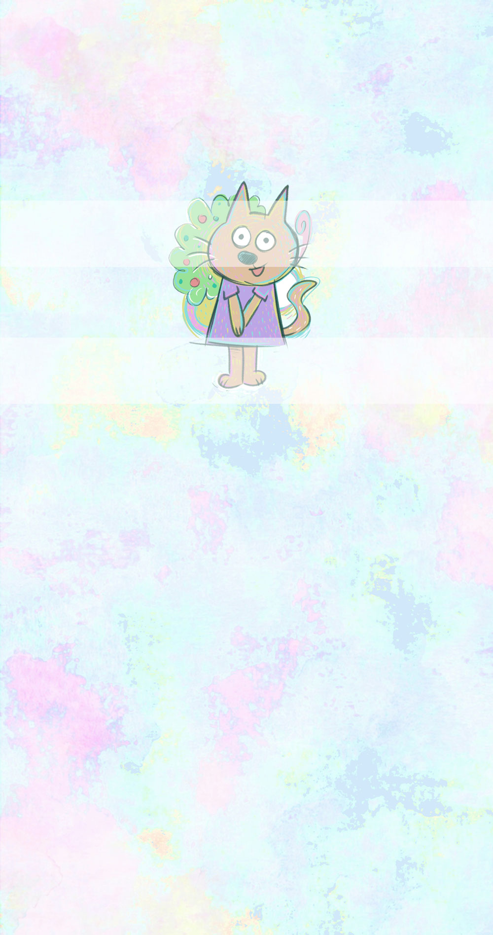 Preorder R59 -Pale Version-Kitty Purple Dress- Panels- Pastel