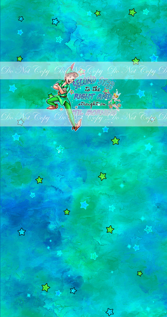 Preorder R61 -Never Grow Up Panels- Second Star- Light Green