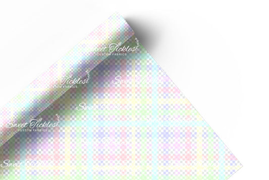 Preorder R70  Harō Kiti- Plaid Pastel LInes- Clear Vinyl (TPU/ PVC)