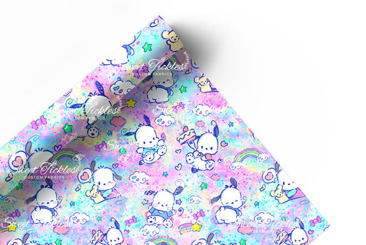 Retail R70  Harō Kiti- Little Dog- Pastel Ink Splash- Vinyl