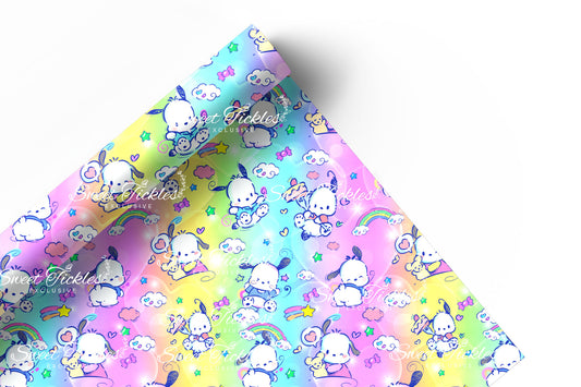 Retail R70  Harō Kiti- Little Dog-  Pastel Color Hearts- Vinyl