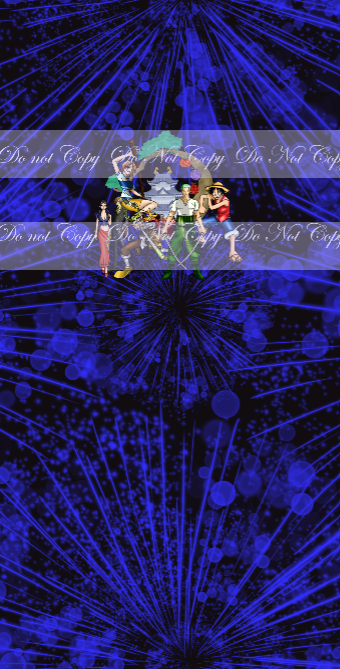Preorder R57 -Anime Round  -Group Image with Tree -Dark Blue Panel