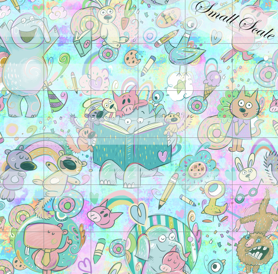 Retail R59- The Piggy, The Elephant and The Birdie- Main Pale Version- Blue - Sweet Luxe